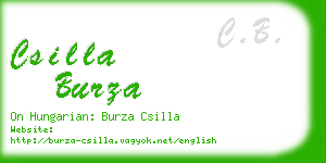 csilla burza business card